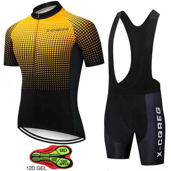 

2020 team x-cqreg cycling jerseys bike wear clothes quick-dry bib gel sets clothing ropa ciclismo uniformes maillot sport wear, Black;blue