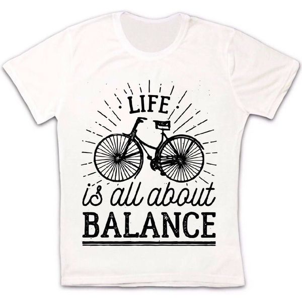 

bike life is all about balance retro vintage hipster t shirt 2261 for youth middle - age old age tee shirt