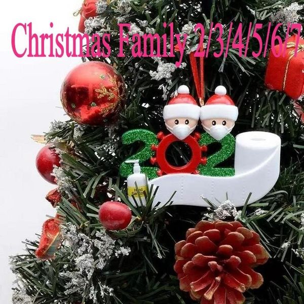 

сша со dhl карантин рождество дня рождения украшение подарки продукт персонализированная семья из 7 украшения pandemic социального дистанцир