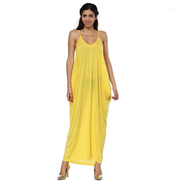 

one piece female clothing women long dresses summer deep v-neck irregular sling dress beach low cut, Black;gray