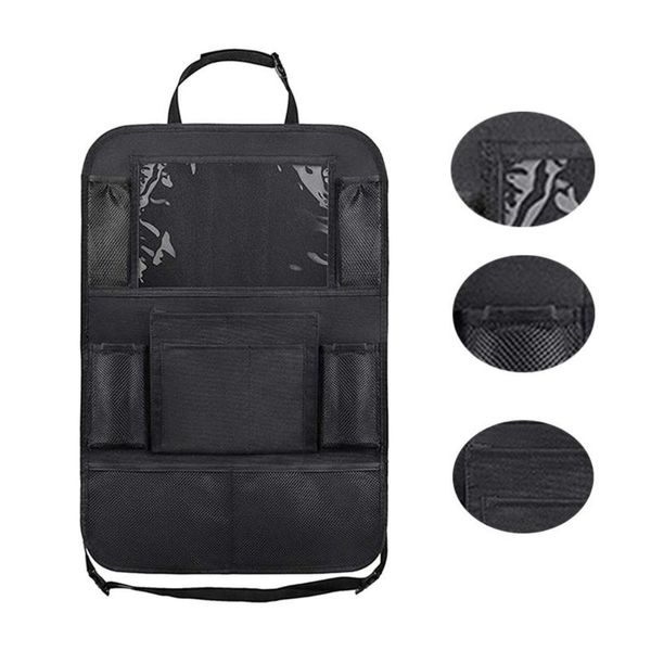

car rear seat back organizer storage bag oxford fabric hanging stowing tidying baby kids travel universal auto multi-pocket bag