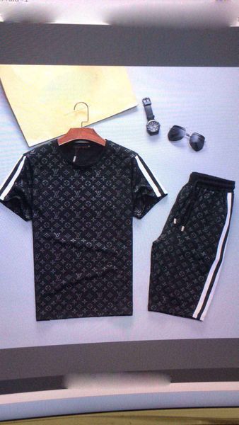 

20ss trendy summer designer sweatshirt jogging suit men's pullover running casual men's short sleeve jogging pants fashion sweat s, Black;brown