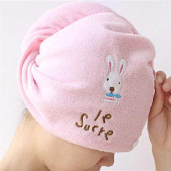 

cute soft hair towel dry hair hat microfiber solid quickly shower cap bath accessories drying towel head wrap hat
