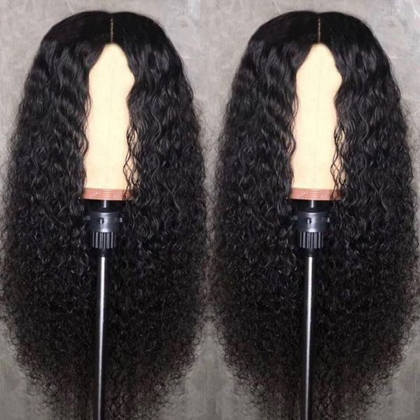 

lace wigs aircabin 30 inch part kinky curly glueless brazilian remy human hair 150% density for black women natural color, Black;brown