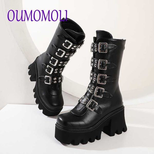 

горячая продажа зимой шнуровка mid-теленок сапоги женщины моды белый квадрат пятки женщины кожаные ботинки зимы pu большой размер 43 v155, Black