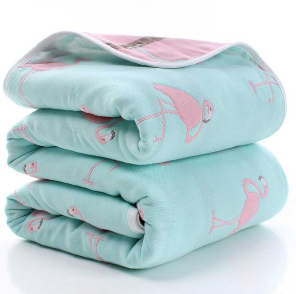 

baby blanket 110 cm muslin cotton 6 layers thick newborn swaddling autumn baby swaddle bedding receiving blanket