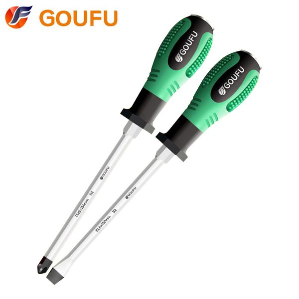 

knockable screwdriver goufu s2 alloy steel slotted screwdrivers with magnetism magnetic screwdrivers