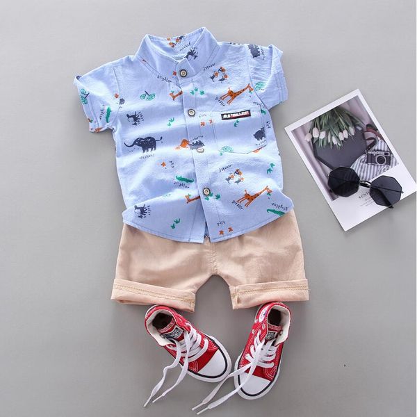 

children clothing summer toddler baby 2pcs outfit kids clothes boys set, White