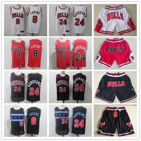 

mens chicago bulls throwback jerseys 24 8 zach lavine lauri markkanen basketball shorts black basketball jersey red, Black;red