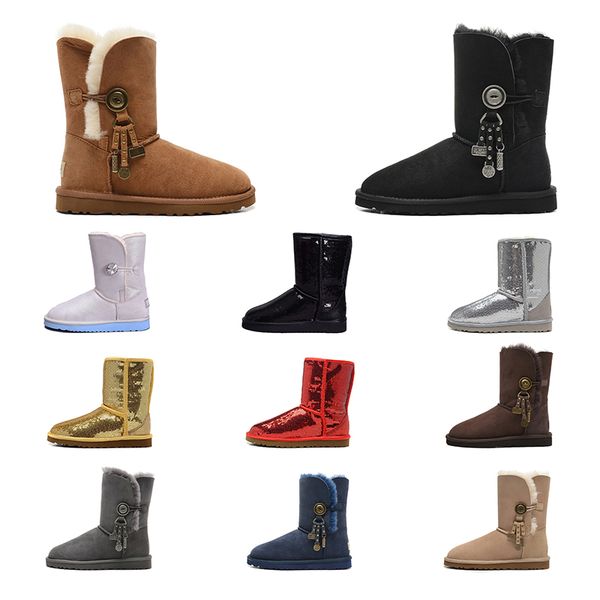 

australia women snow boots classic mini ankle short bow boot ladies girls winter outdoor booties size 36-41