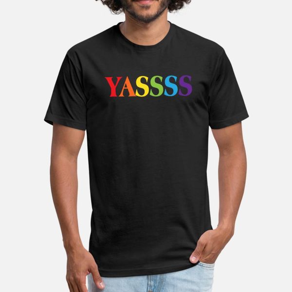 

yassss lgbt t shirt men customized tee shirt round collar outfit interesting building summer style slim shirt