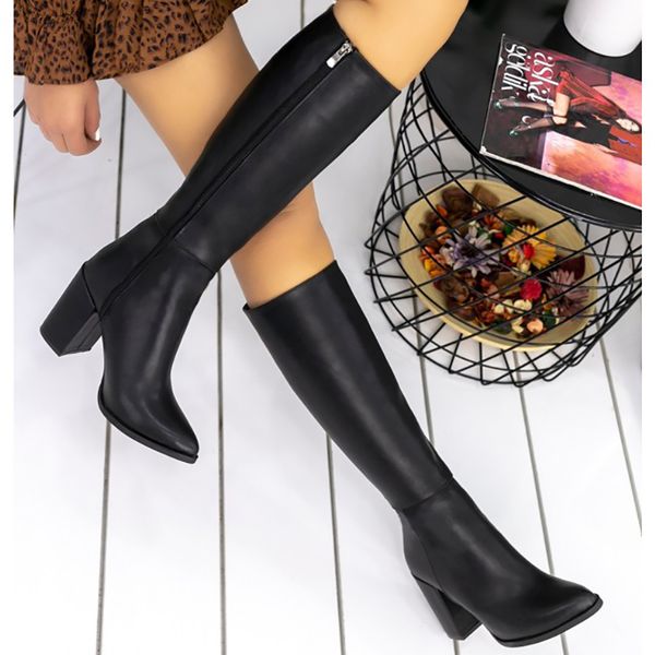 

morena black skin boots