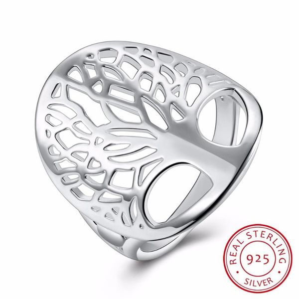 

lekani tree of life ring classic accessories 925 sterling silver rings anillos fine jewelry for women new mothers day gifts, Golden;silver