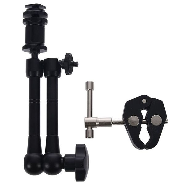 

super clamp + 11 "ic arm articule supplemental aluminum 11-inch ic arm articulates for mounting hdmi monitor led light lcd