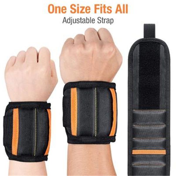 

портативный магнитный браслет сумка для инструмента magnet электромонтер wrist tool belt винт nail сверло браслет для ремонта оптом