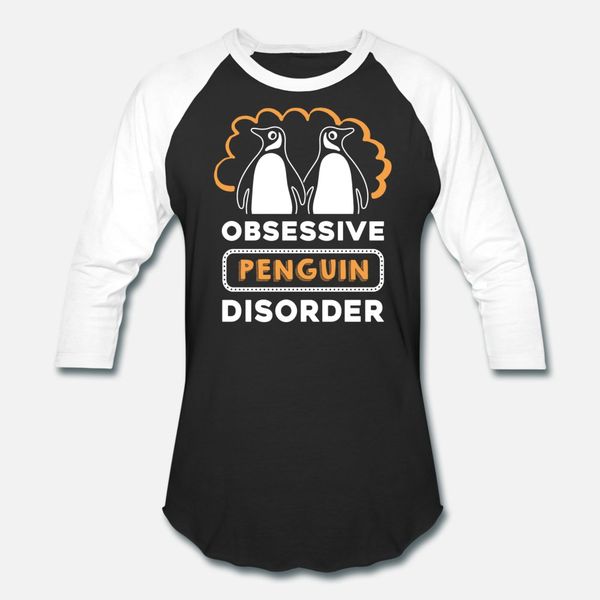 

obsessive penguin disorder t shirt men personalized 100% cotton s-xxxl novelty interesting authentic summer style vintage shirt