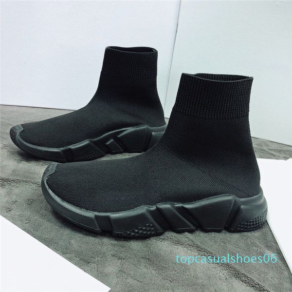 

sfashion women shoes mens sock speed trainer sneakers knitting slip-on casual sports shoe comfort chaussures 1 t06, Black