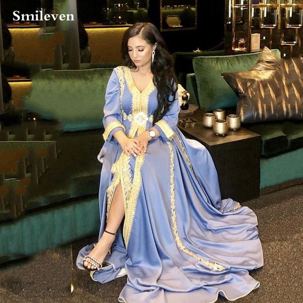 

smileven satin moroccan caftan evening dresses v neck lace mother dress arabic muslim special occasion dresses party gowns, White;black