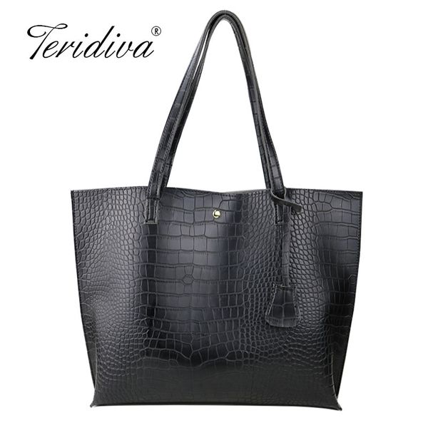 

2020 new women handbags fashion crocodile women bags designer large capacity purse casual tote shoulder bag