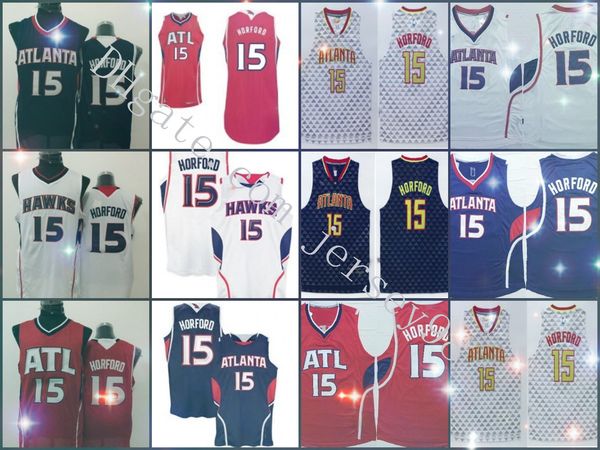 

atlanta hawks men #15 al horford white men green jersey, Black