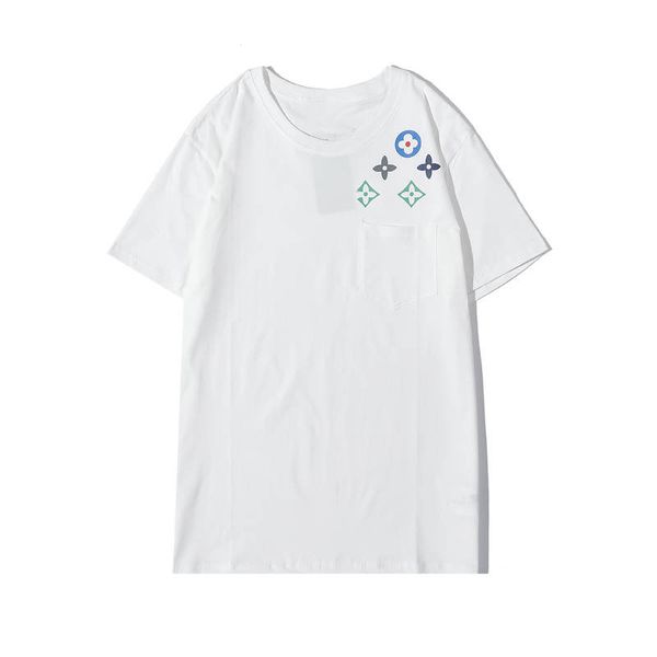 

2020 mens t shirts summer tee letters printed side short sleeve shirt for men wholesale s-2xl, White;black