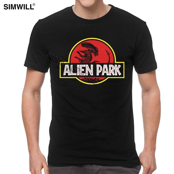 

vintage alien covenant park t-shirt men casual cotton summer tees short sleeved movie fan graphic t shirt gift idea