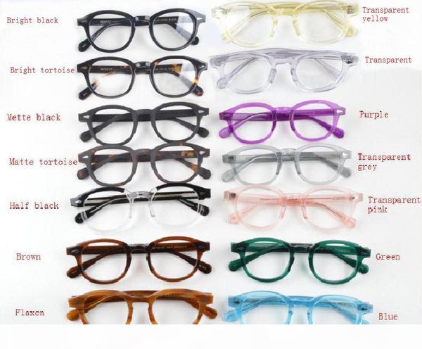 

glasses 15color frame johnny depp glasses myopia eyeglasses lemtosh men women myopia arrow rivet 1915 s m l size with case, White;black