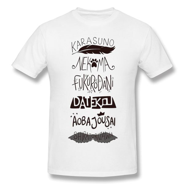 

t shirts men karasuno teams t-shirt tee father day 100% cotton clothing haikyuu japanese sport anime