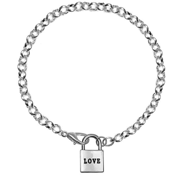

charm bracelets tiny love lock femme chain link bracelet for women dainty tiffan jewelry bridesmaid gifts 2021, Golden;silver
