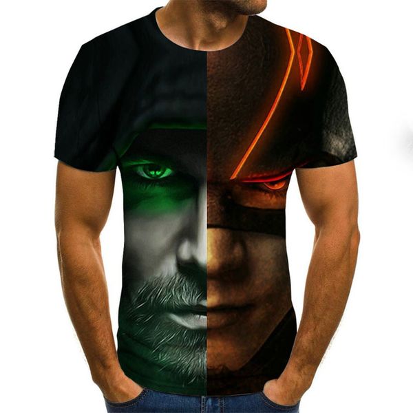 

new hero character series sports trendy summer 3d print shirts anime anime humor men clothing