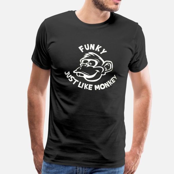 

funky just like monkey t shirt men knitted cotton round neck pattern famous new fashion summer kawaii shirt