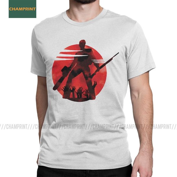 

men t-shirt the evil dead cotton tees short sleeve horror bruce campbell raimi sam necronomicon t shirts crewneck plus size