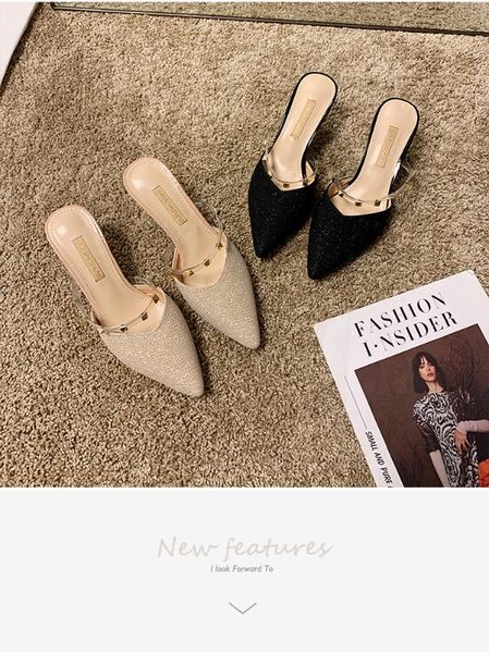 

весна с новой синглом обуви моды марлей с бегунами алмазной тонкой обувью, Black