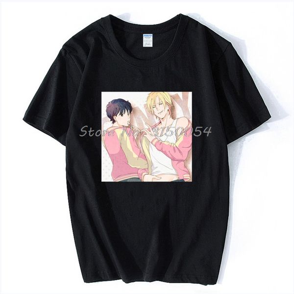 

banana fish ash lynx printed t shirt men cotton o-neck t-shirt anime tshirt hip hop tees harajuku