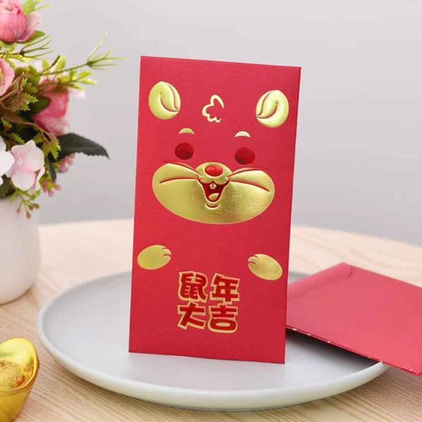 

30pcs cute accessories birthday 2020 chinese new year traditional cartoon wedding red envelopes spring festival rat packet paper