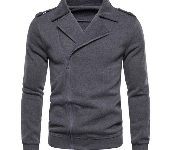 

yushu mens sweatshirts casual lapel solid color hoodies streetwear male spring autumn slim zipper hoodie sweatshirts, Black