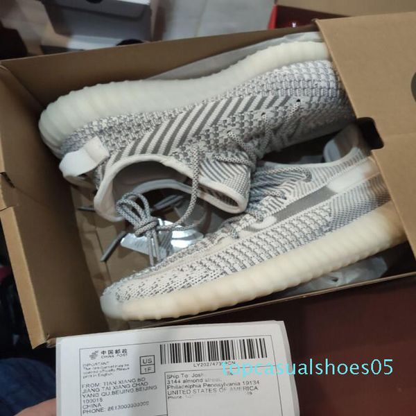 

2020 kanye west white shoes hyperspace lundmark antlia 2.0 glow black white clay true form star zebra v2 shoes sneakers mens t05