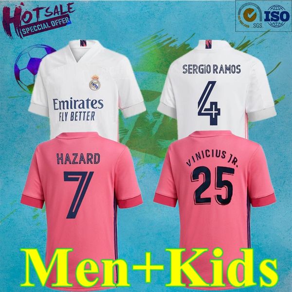 

19 20 21 real madrid soccer jerseys short home away third soccer kit hazard zidane benzema football shirt camiseta men kids sets2, Black;yellow