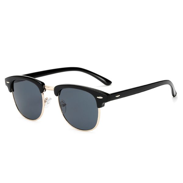 

classic round semi rimless women's sunglasses vintage half frame sunglasses for men eyewear feminino gafas 2020, White;black