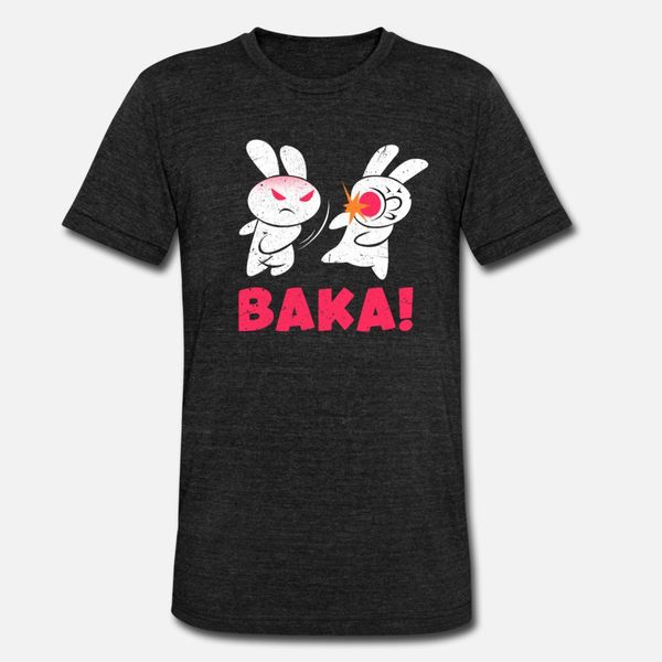 

baka bunny rabbit anime kawaii t shirt men print cotton round neck trend famous new fashion spring autumn standard shirt