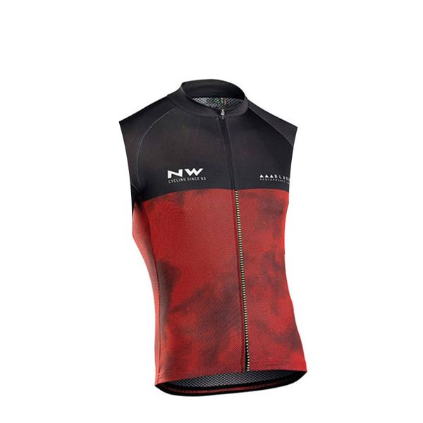 

nw summer sleeveless breathable cycling jersey northwave pro team men's mtb bicycle cycling clothing maillot ropa ciclismo, Black;red