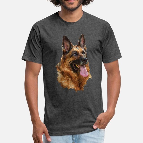 

german shepherd shirt t shirt men design 100% cotton plus size 3xl standard sunlight casual spring original shirt