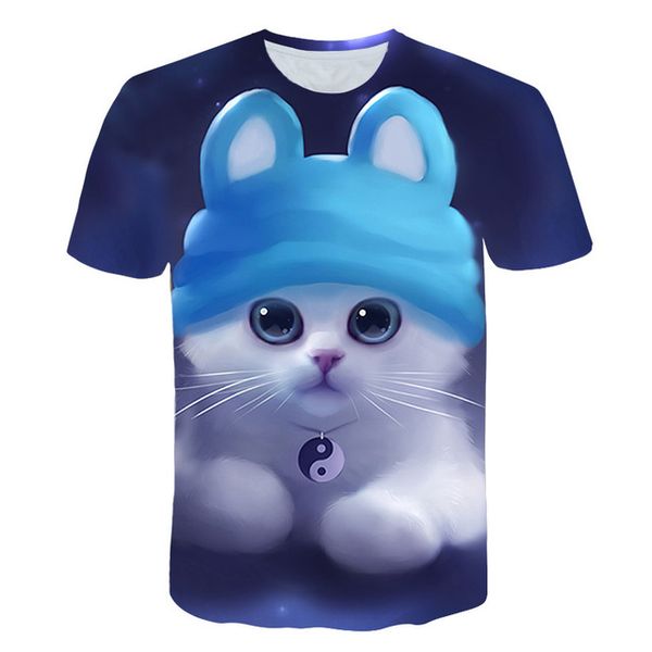 

night cat lady 3d animal 3d print shirts aesthetic horror anime men clothing