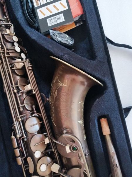 

custom mark vi saxophone tenor sax 95% copy instruments antique copper simulation brass with mouthpiece