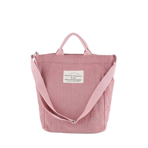 

fashion women corduroy shoulder bag large capacity handbag tote female crossbody messenger bags lady girls canvas zipper purses