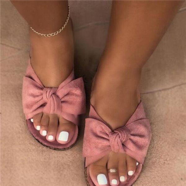 

new summer new women's sandals bowknot cute fashion flat shoes woman leopard print beach shoes girls slippers zapatos de mujer, Black