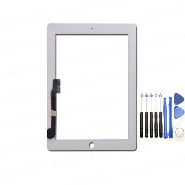 

touch screen glass panel with digitizer for ipad 2 3 4 black and white with tools