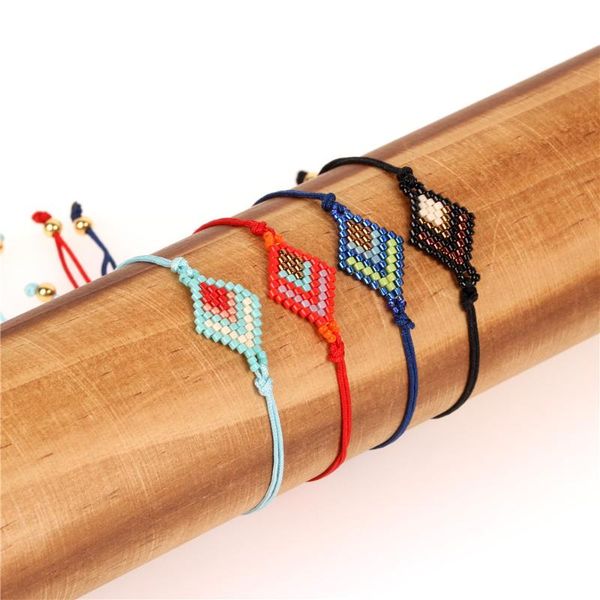 

handmade colorful rope chain bracelet women miyuki beads weave lucky charm bracelets female friendship pulsera, Golden;silver
