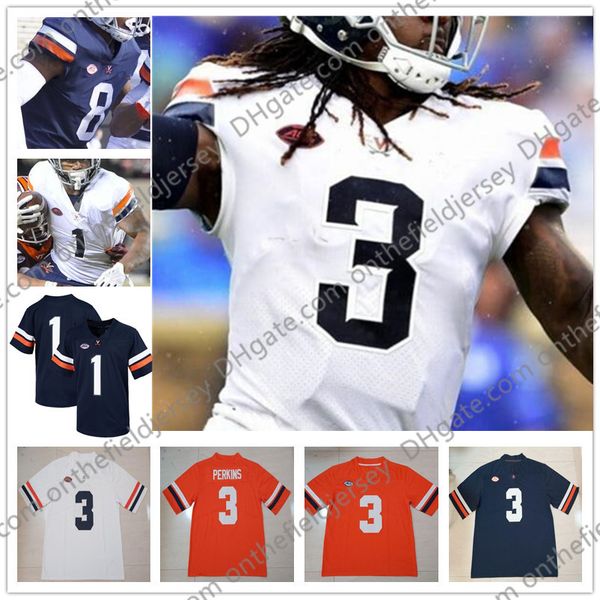

2020 uva virginia cavaliers 10 brennan armstrong 1 ellis 4 olamide zaccheaus 31 chris sharp 36 lindell stone blue orange bowl jersey, Black