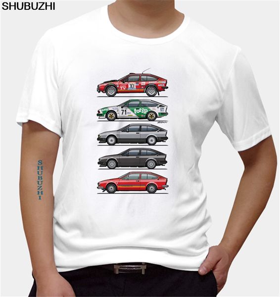 

t shirt alfa romeo alfetta gtv6 autodelta squadra totip car men's natural cotton tees oversize style teenage oversized t-shirt